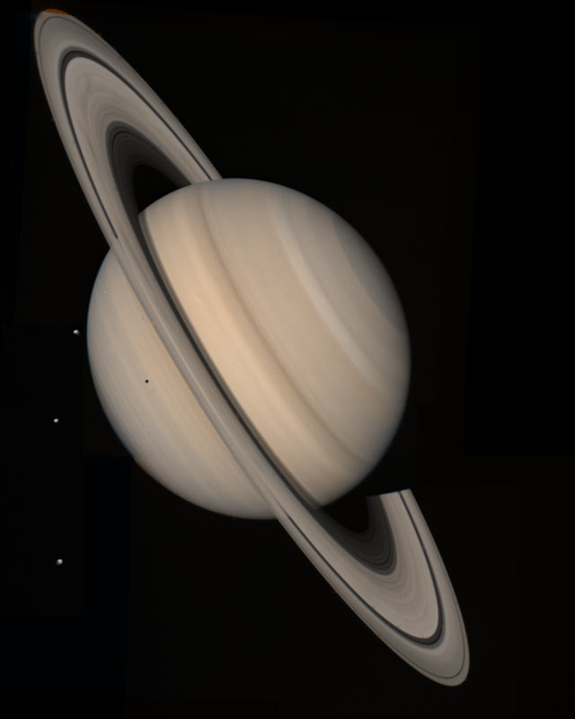 Tetis, Dione y Rea frente a Saturno