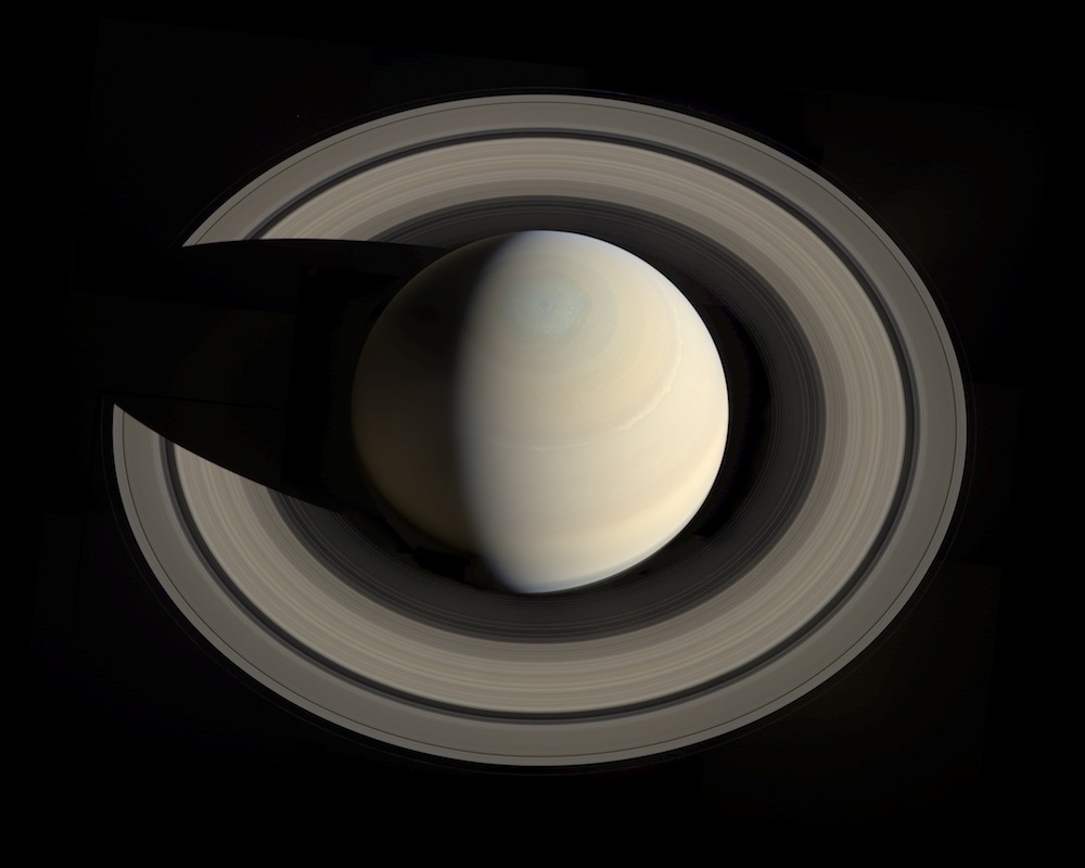 Saturno perspectiva polar