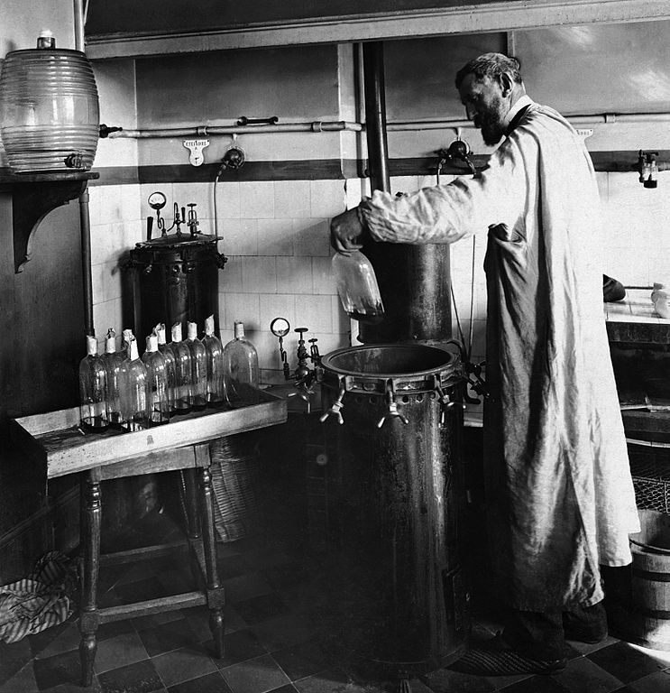 Pasteur en el laboratorio