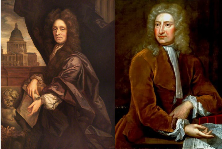 Christopher Wren y Edmund Halley