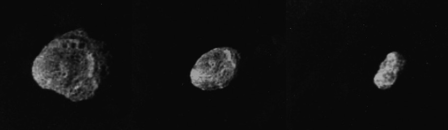 Hiperión visto por Voyager 2